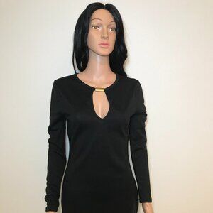 Miusol Women's Black Long Sleeve Dress - Size Medium